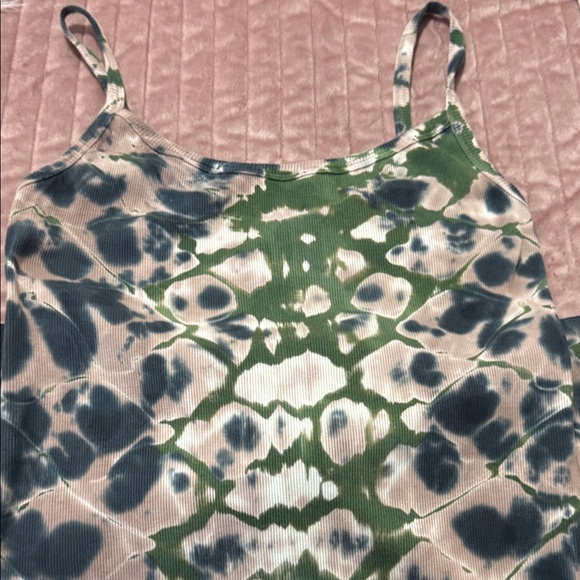 Young Fabulous & Broke Tie-Dye Maxi Dress in Black, Green, and Tan - Picture 3 of 4